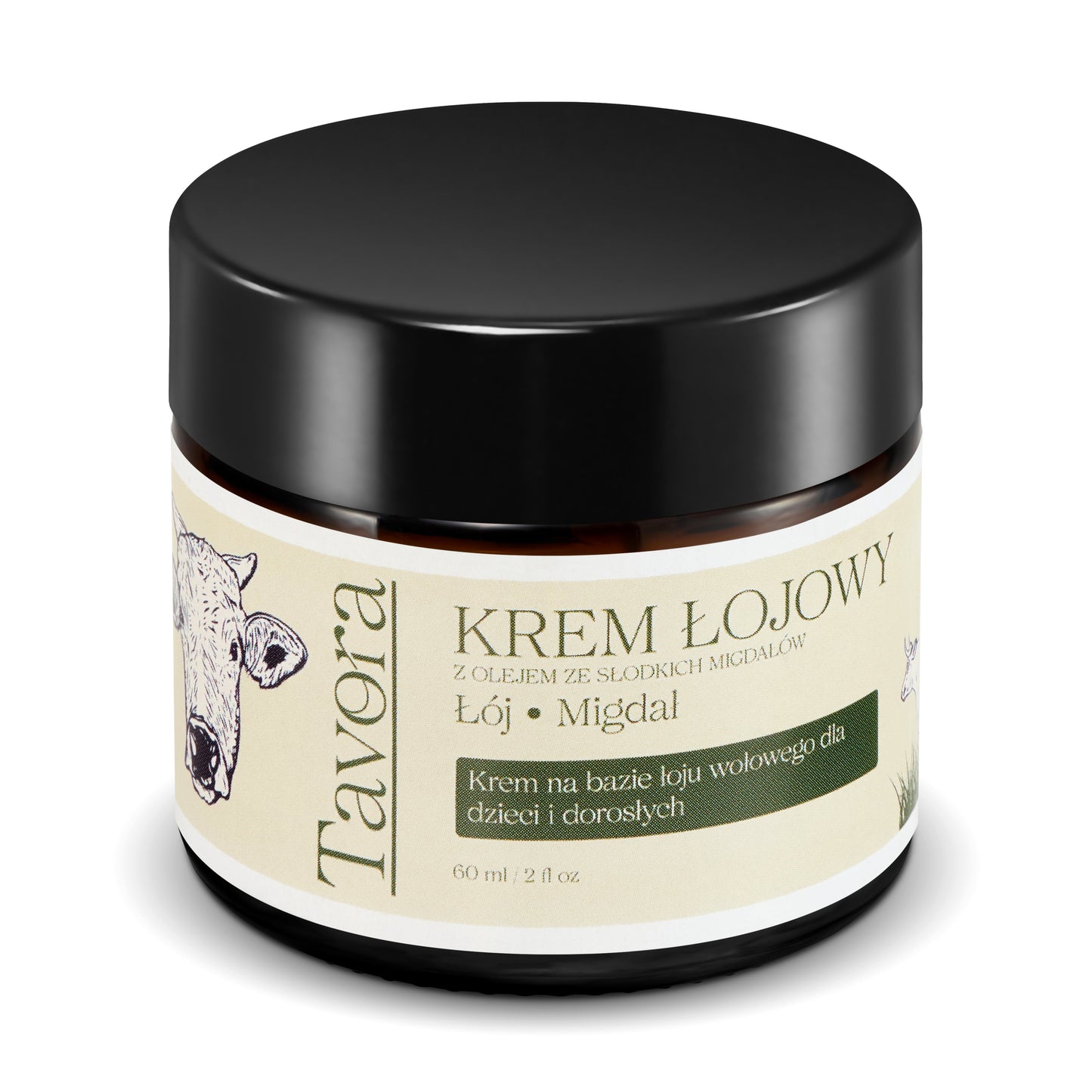 Tavora Sweet Almond Oil Tallow Cream — gentle two-ingredient tallow balm for sensitive skin (main product photo)
